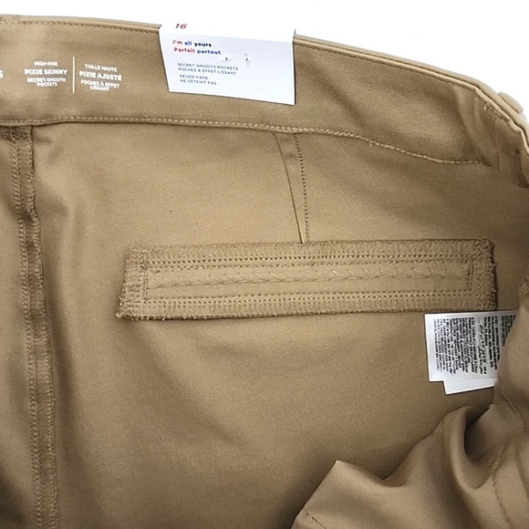 Old Navy Women's Pixie Skinny High-Rise Ankle Pant Tan Never Fade Size 16 - Picture 8 of 14